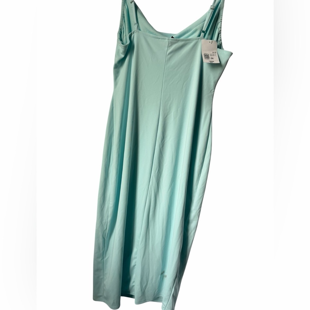 Forever21 Baby Blue Slip Dress Midi Cowl Neck Plus Size 0x Summer Going Out - Picture 6 of 10